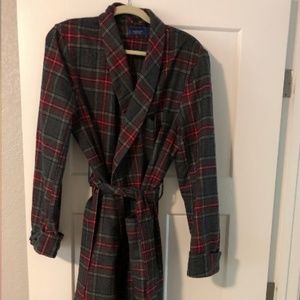 Pendleton Plaid Robe- Gray